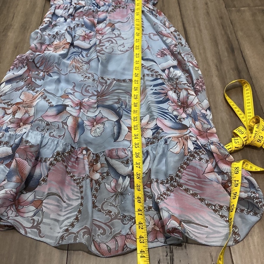 Elena‎ Baldi silk blend dress blue floral - Picture 11 of 11